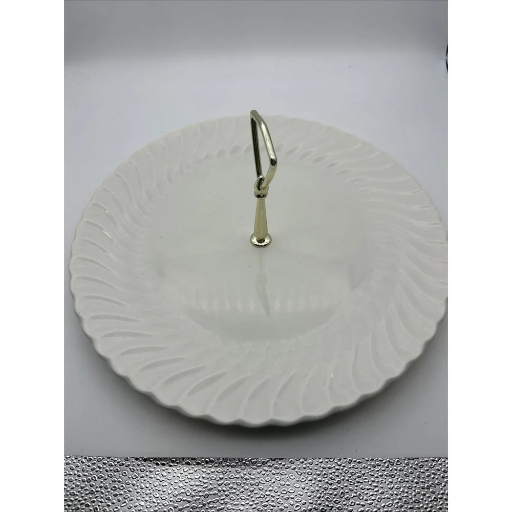 Vintage Sheffield‎ bone white serving tray USA